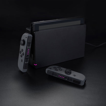 eXtremeRate Retail Pink Firefly LED Tuning Kit for NS Switch Joycons Dock NS Joycon SL SR Buttons Ribbon Flex Cable Indicate Power LED-Joycons Dock NOT Included - NSLED006