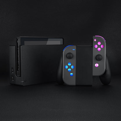 eXtremeRate Retail 7 Colors 9 Modes NS Joycon DFS LED Kit for NS Switch, Multi-Colors Luminated ABXY Trigger Face Buttons for NS Switch & Switch OLED Model JoyCon - JoyCon NOT Included - NSLED011G2