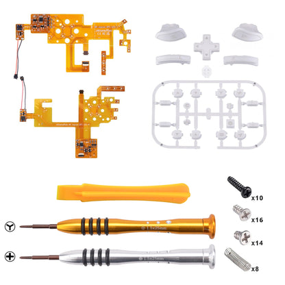 7 Colors 9 Modes NS Joycon DFS LED Kit for NS Switch, Multi-Colors Luminated ABXY Trigger Face White Buttons for NS Switch & Switch OLED Model JoyCon - JoyCon NOT Included - NSLED013G2 eXtremeRate