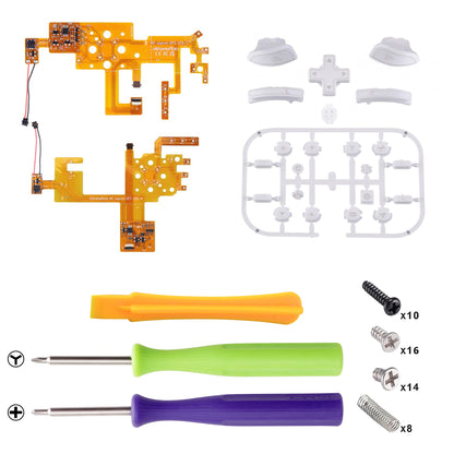 eXtremeRate NSスイッチ&スイッチ有機ELモデルジョイコン用マルチカラー発光ボタンDFS LEDキット【ホワイト】