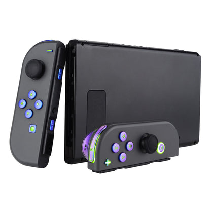 eXtremeRate Retail 7 Colors 9 Modes NS Joycon DFS LED Kit for NS Switch, Multi-Colors Luminated ABXY Trigger Chameleon Purple Blue Classical Symbols Face Buttons for NS Switch & Switch OLED Model JoyCon - JoyCon NOT Included - NSLED014G2