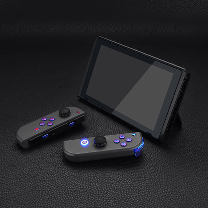 eXtremeRate Retail 7 Colors 9 Modes NS Joycon DFS LED Kit for NS Switch, Multi-Colors Luminated ABXY Trigger Chameleon Purple Blue Classical Symbols Face Buttons for NS Switch & Switch OLED Model JoyCon - JoyCon NOT Included - NSLED014G2