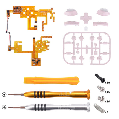 7 Colors 9 Modes NS Joycon DFS LED Kit for NS Switch, Multi-Colors Luminated ABXY Trigger Cherry Blossoms Pink Classical Symbols Face Buttons for NS Switch & Switch OLED Model JoyCon - JoyCon NOT Included - NSLED015G2 eXtremeRate