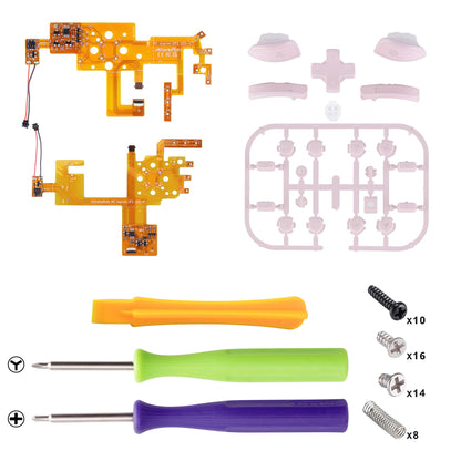 eXtremeRate NSスイッチ&スイッチ有機ELモデルジョイコン用マルチカラー発光ボタンDFS LEDキット【サクラピンク】