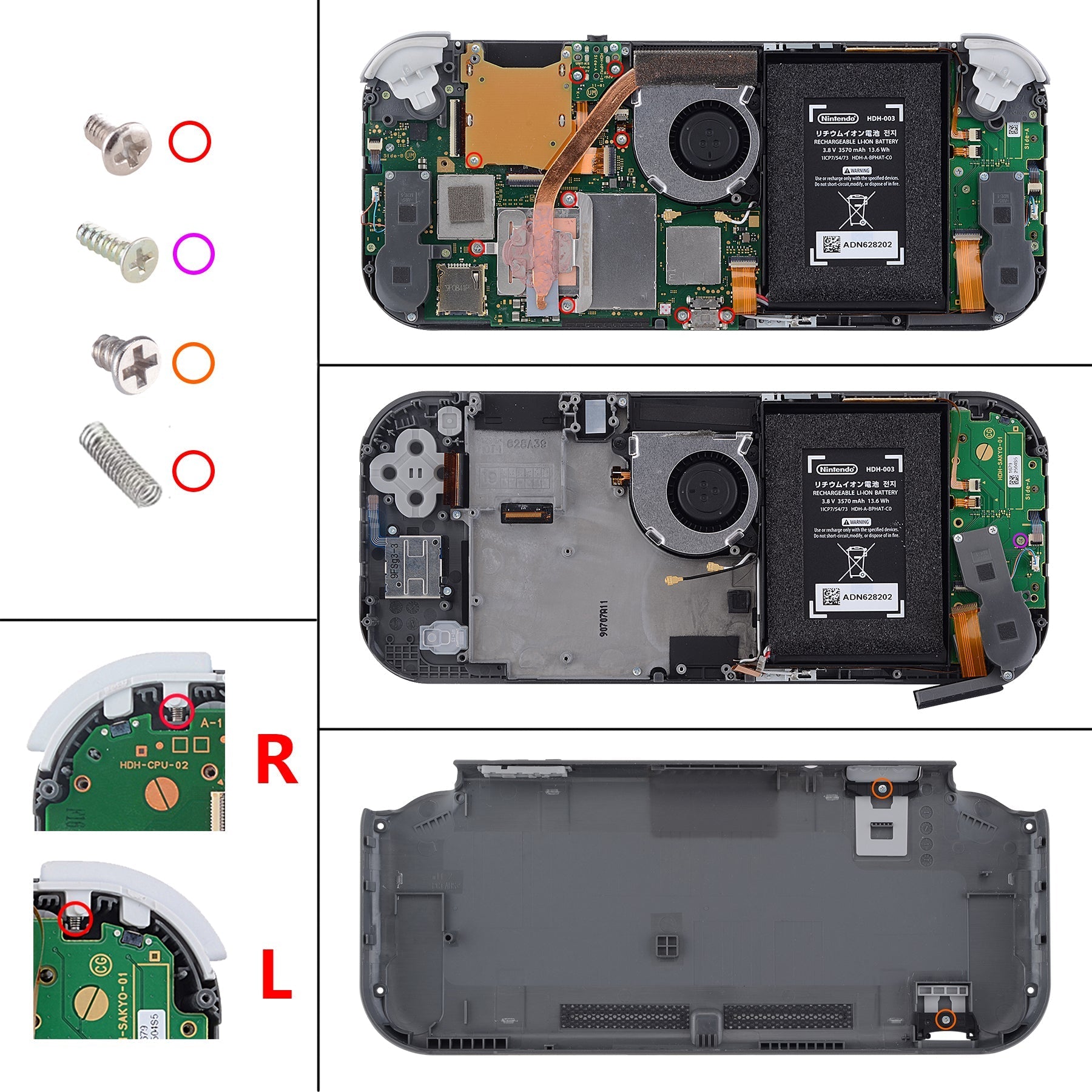 eXtremeRate Retail Cherry Blossoms Pink Replacement ABXY Home Capture Plus Minus Keys Dpad L R ZL ZR Trigger for Nintendo Switch Lite, Full Set Buttons Repair Kits with Tools for Nintendo Switch Lite - HL506