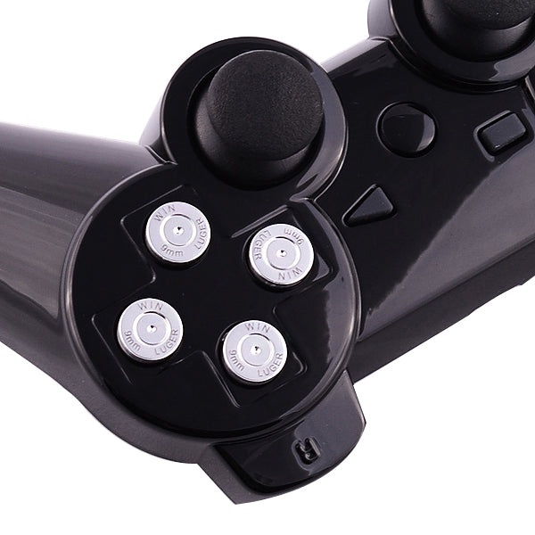 eXtremeRate Retail Aluminum Sliver Customized Bullet Action Buttons Custom Kits for ps4 Controller - P3J0202