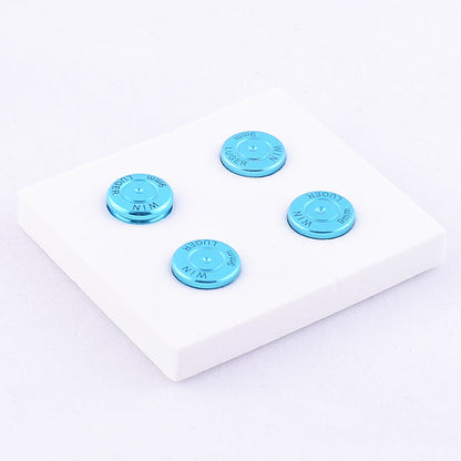 eXtremeRate Retail Aluminum Blue Customized Bullet Action Buttons Custom Kits for ps4 Controller - P3J0204