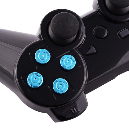 eXtremeRate Retail Aluminum Blue Customized Bullet Action Buttons Custom Kits for ps4 Controller - P3J0204