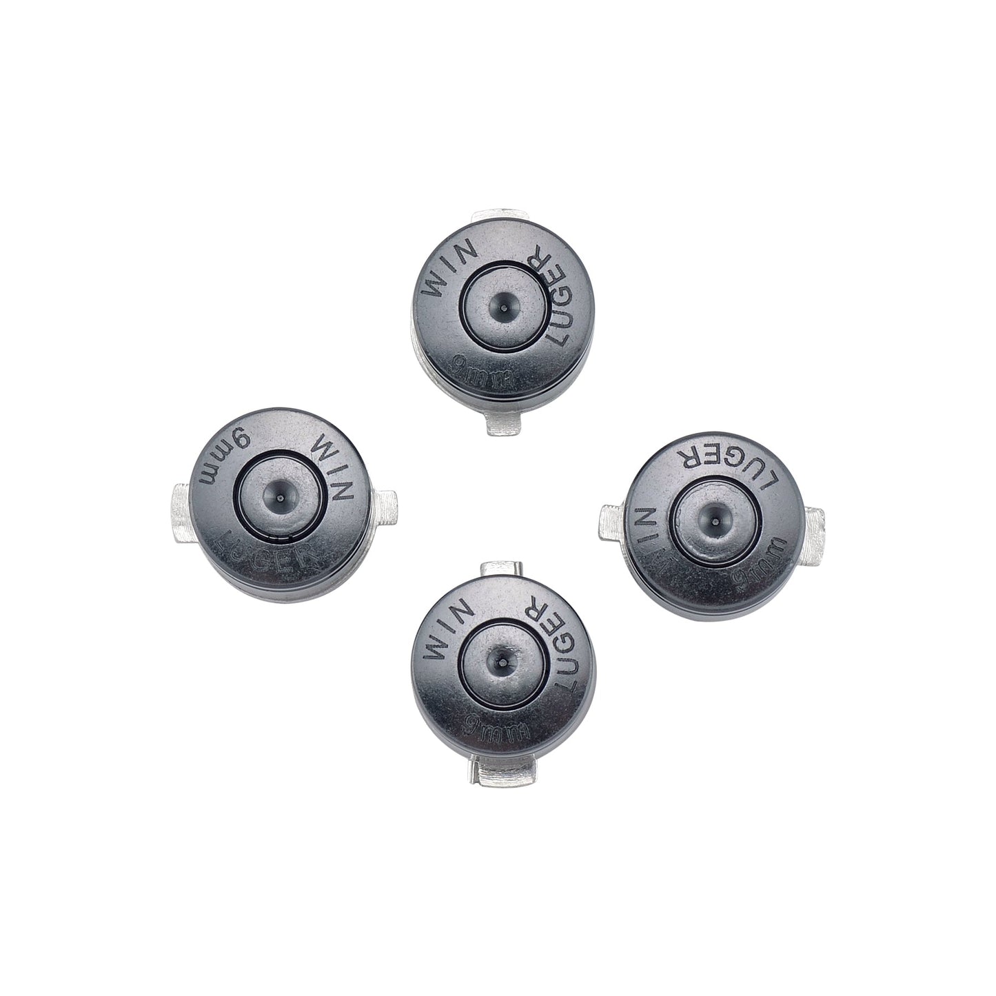 eXtremeRate Retail Aluminum Gun Customized Bullet Action Buttons Custom Kits for ps4 Controller - P3J0206