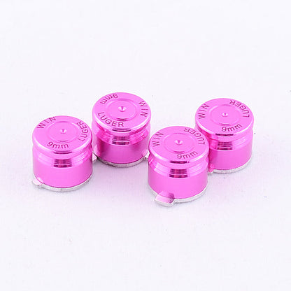 eXtremeRate Retail Aluminum Pink Customized Bullet Action Buttons Custom Kits for ps4 Controller - P3J0207