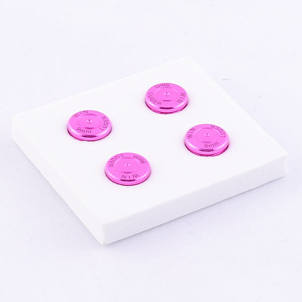 eXtremeRate Retail Aluminum Pink Customized Bullet Action Buttons Custom Kits for ps4 Controller - P3J0207