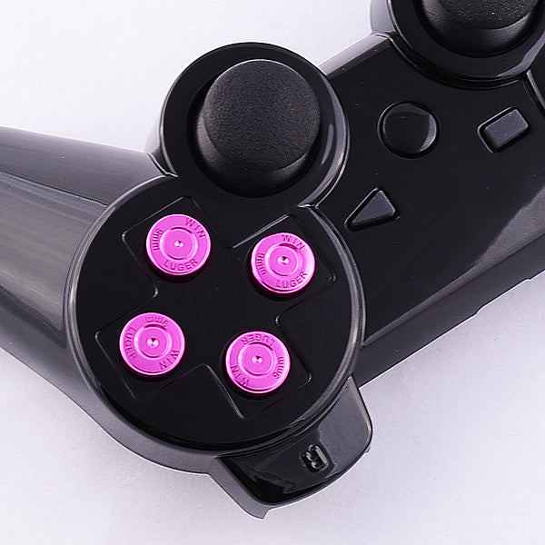 eXtremeRate Retail Aluminum Pink Customized Bullet Action Buttons Custom Kits for ps4 Controller - P3J0207