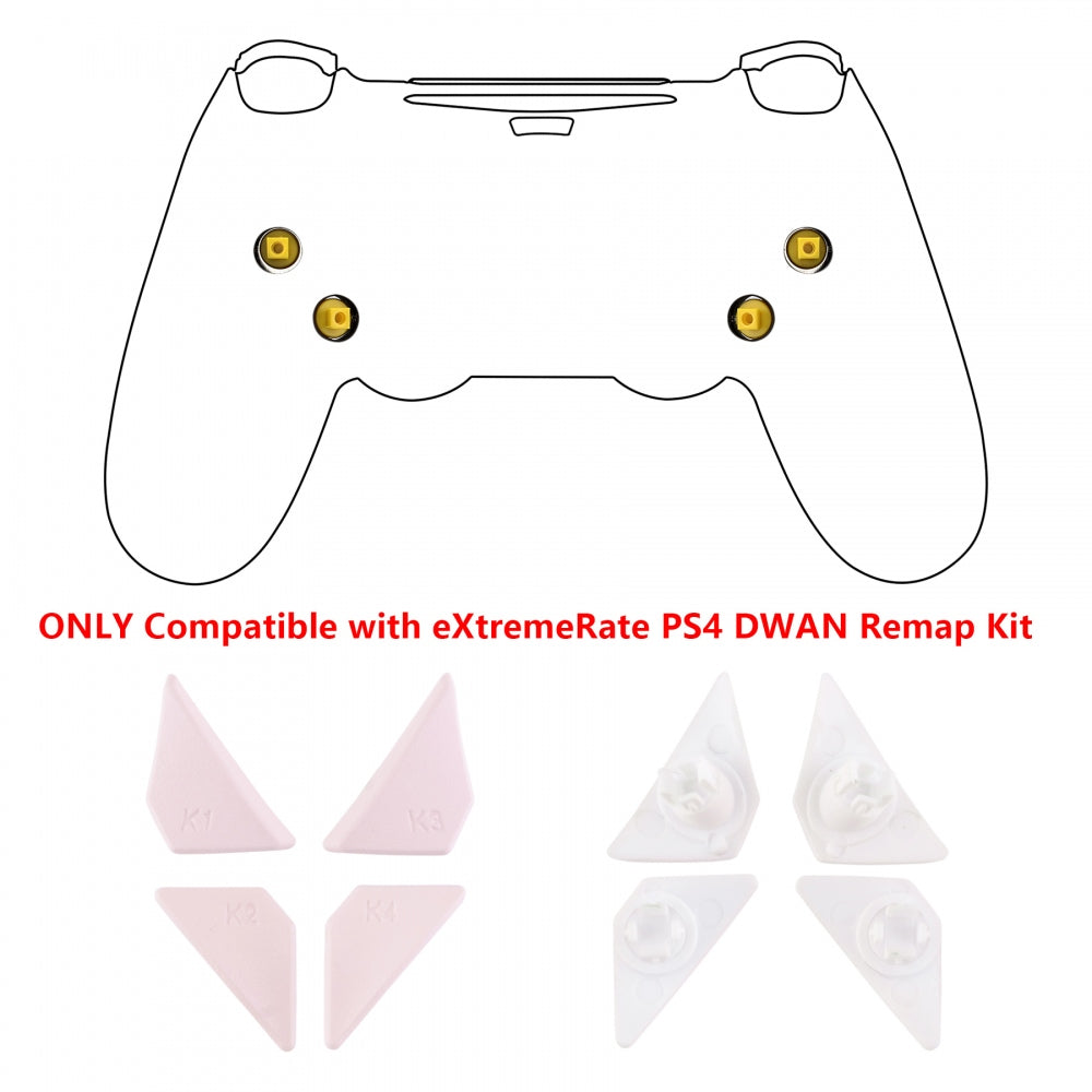 eXtremeRate Retail Soft Touch Cherry Blossoms Replacement Redesigned Back Buttons K1 K2 K3 K4 Paddles for ps4 Controller Dawn Remap Kit - P4GZ026