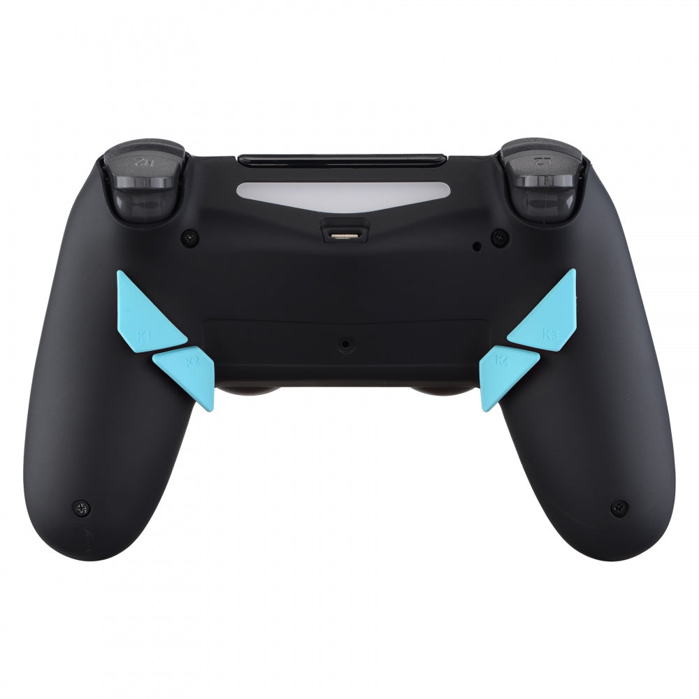 eXtremeRate Retail Soft Touch Heaven Blue Replacement Redesigned Back Buttons K1 K2 K3 K4 Paddles for ps4 Controller Dawn Remap Kit - P4GZ027