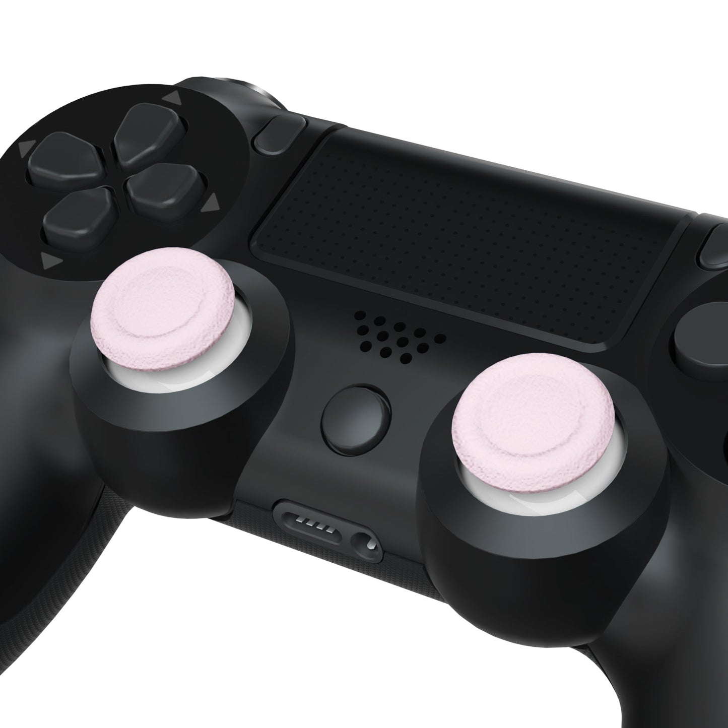 eXtremeRate Retail Cherry Blossoms Pink & White Dual-Color Replacement 3D Joystick Thumbsticks, Analog Thumb Sticks with Cross Screwdriver for ps4 Slim Pro Controller - P4J0129