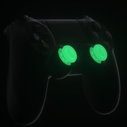 eXtremeRate Retail Glow in Dark - Green Dual-Color Replacement 3D Joystick Thumbsticks, Analog Thumb Sticks with Phillips Screwdriver for PS4 Slim Pro Controller - P4J0133