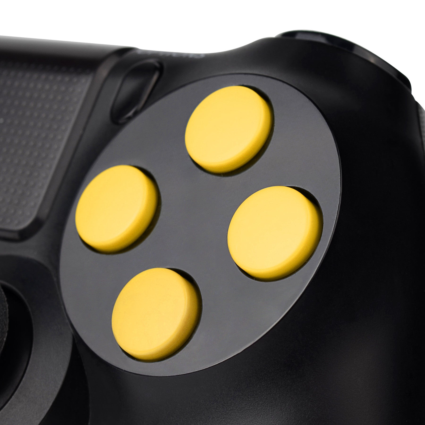 eXtremeRate Retail Solid Yellow Action Buttons Repair for ps4 Controller -P4J0204