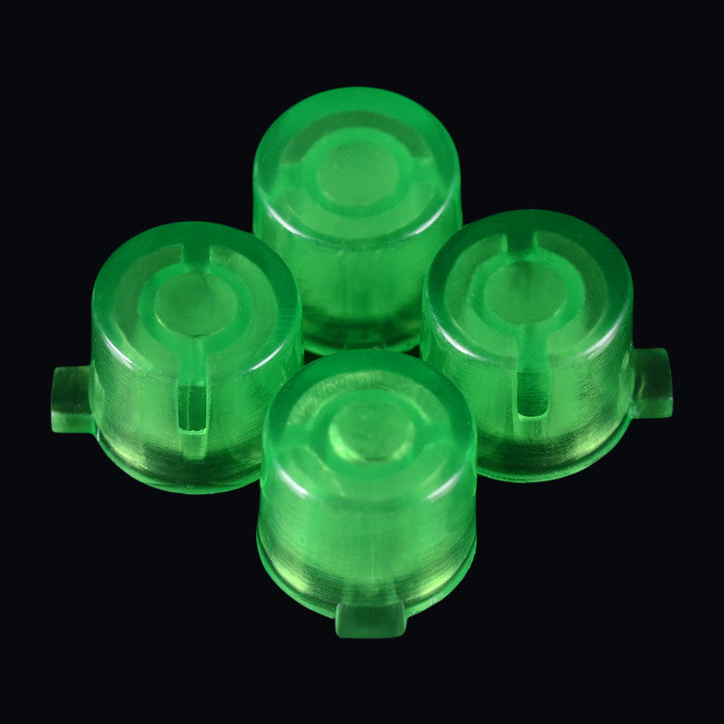 eXtremeRate Retail Transparent Green Action Buttons Repair for ps4 Controller-P4J0212