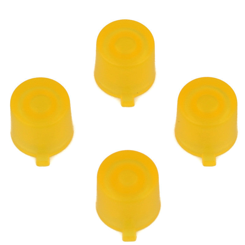 eXtremeRate Retail Transparent Yellow Action Buttons Repair for ps4 Controller-P4J0213