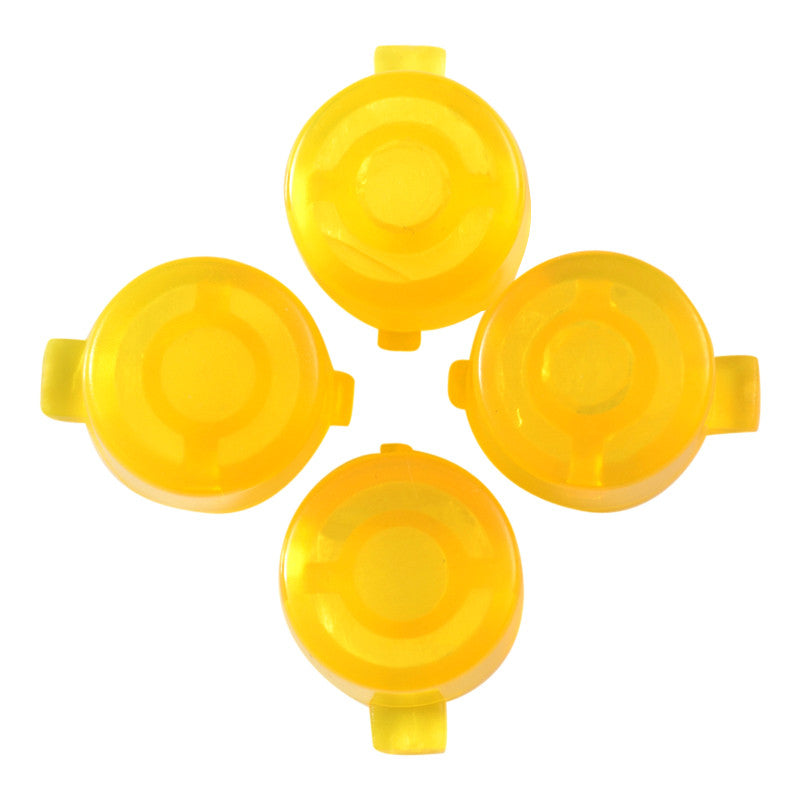 eXtremeRate Retail Transparent Yellow Action Buttons Repair for ps4 Controller-P4J0213