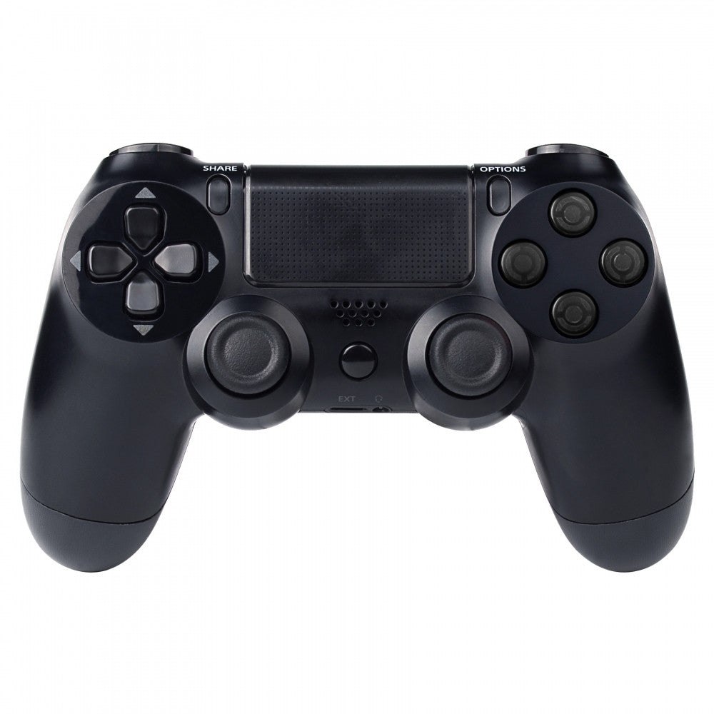 eXtremeRate Retail Transparent Black Action Buttons Repair for ps4 Controller-P4J0215