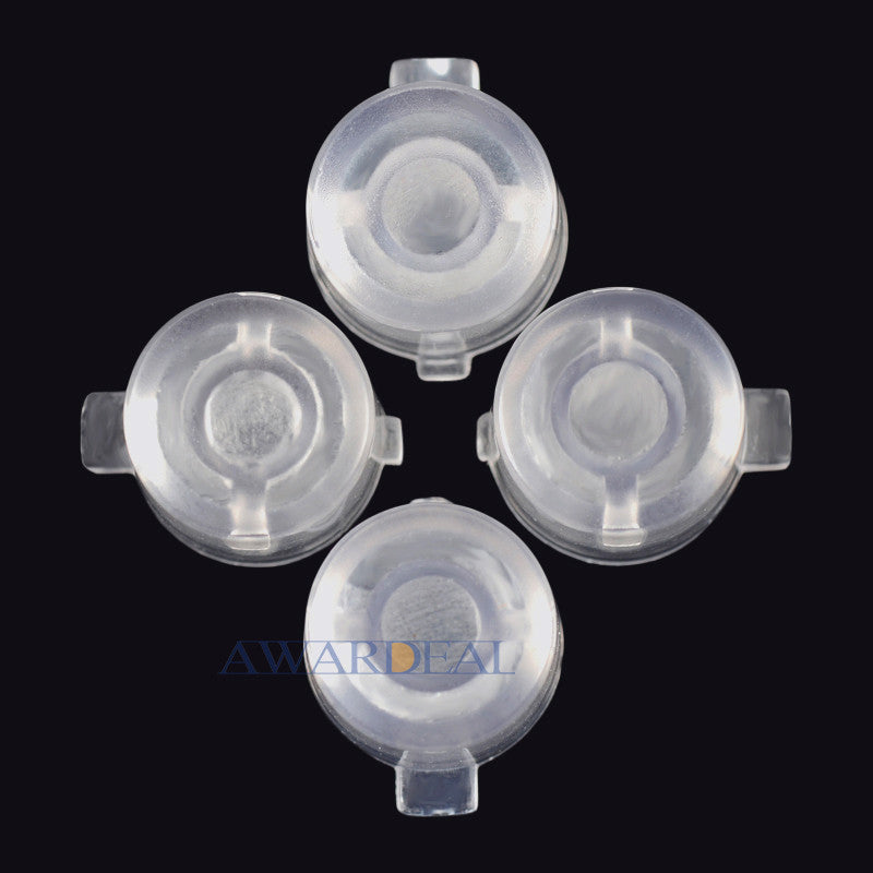 eXtremeRate Retail Transparent Action Buttons Repair for ps4 Controller-P4J0216