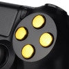 eXtremeRate Retail Chrome Gold Action Buttons Repair for ps4 Controller-P4J0217