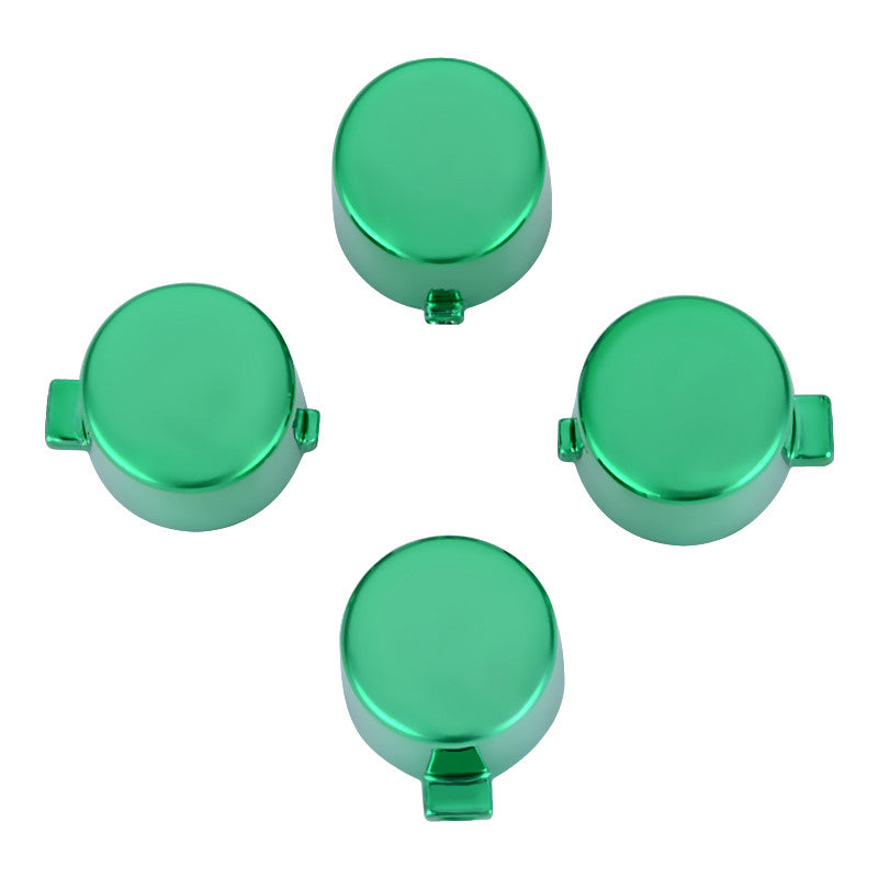 eXtremeRate Retail Chrome Green Action Buttons Repair for ps4 Controller-P4J0222