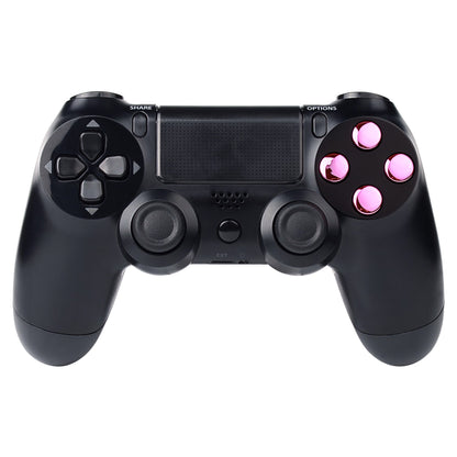 eXtremeRate Retail Chrome Pink Action Buttons Repair for ps4 Controller-P4J0234