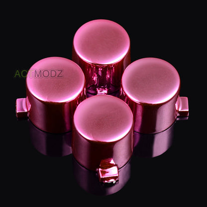 eXtremeRate Retail Chrome Pink Action Buttons Repair for ps4 Controller-P4J0234