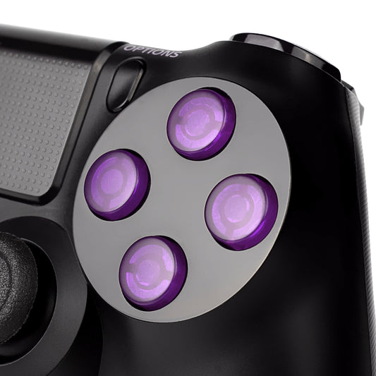 eXtremeRate Retail Customized Action Buttons Custom Kits for ps4 Controller Transparent Purple-P4J0236