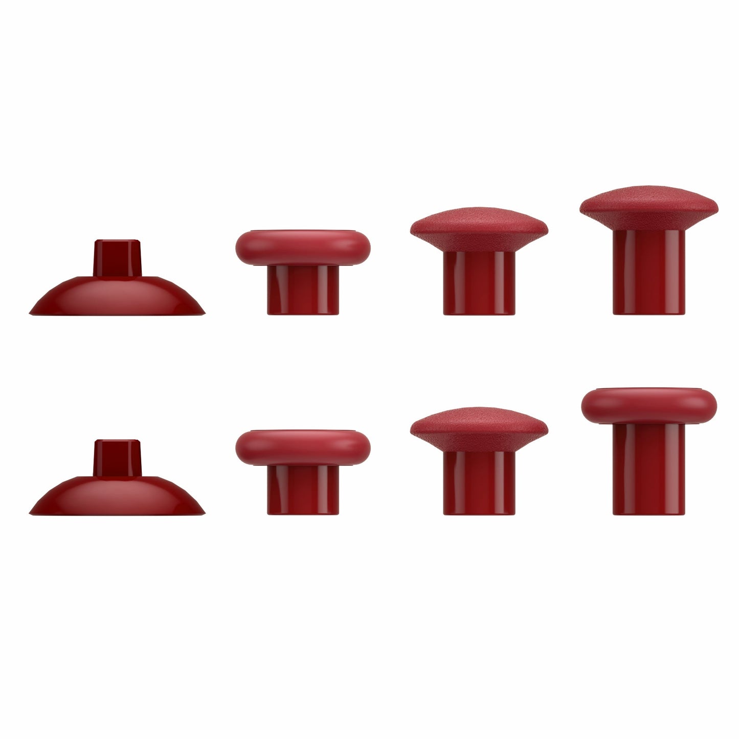 eXtremeRate Retail Carmine Red ThumbsGear Interchangeable Ergonomic Thumbstick for ps5 Controller, for ps4 All Model Controller - 3 Height Domed and Concave Grips Adjustable Joystick - P4J1112