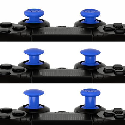 eXtremeRate Retail Blue ThumbsGear Interchangeable Ergonomic Thumbstick for ps5 Controller, for ps4 All Model Controller - 3 Height Domed and Concave Grips Adjustable Joystick - P4J1113