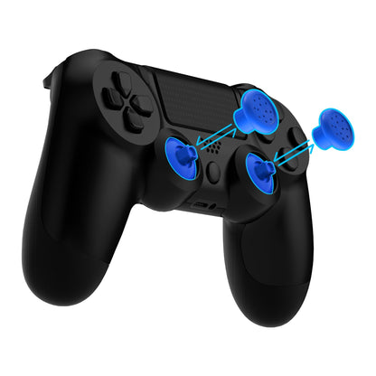 eXtremeRate Retail Blue ThumbsGear Interchangeable Ergonomic Thumbstick for ps5 Controller, for ps4 All Model Controller - 3 Height Domed and Concave Grips Adjustable Joystick - P4J1113