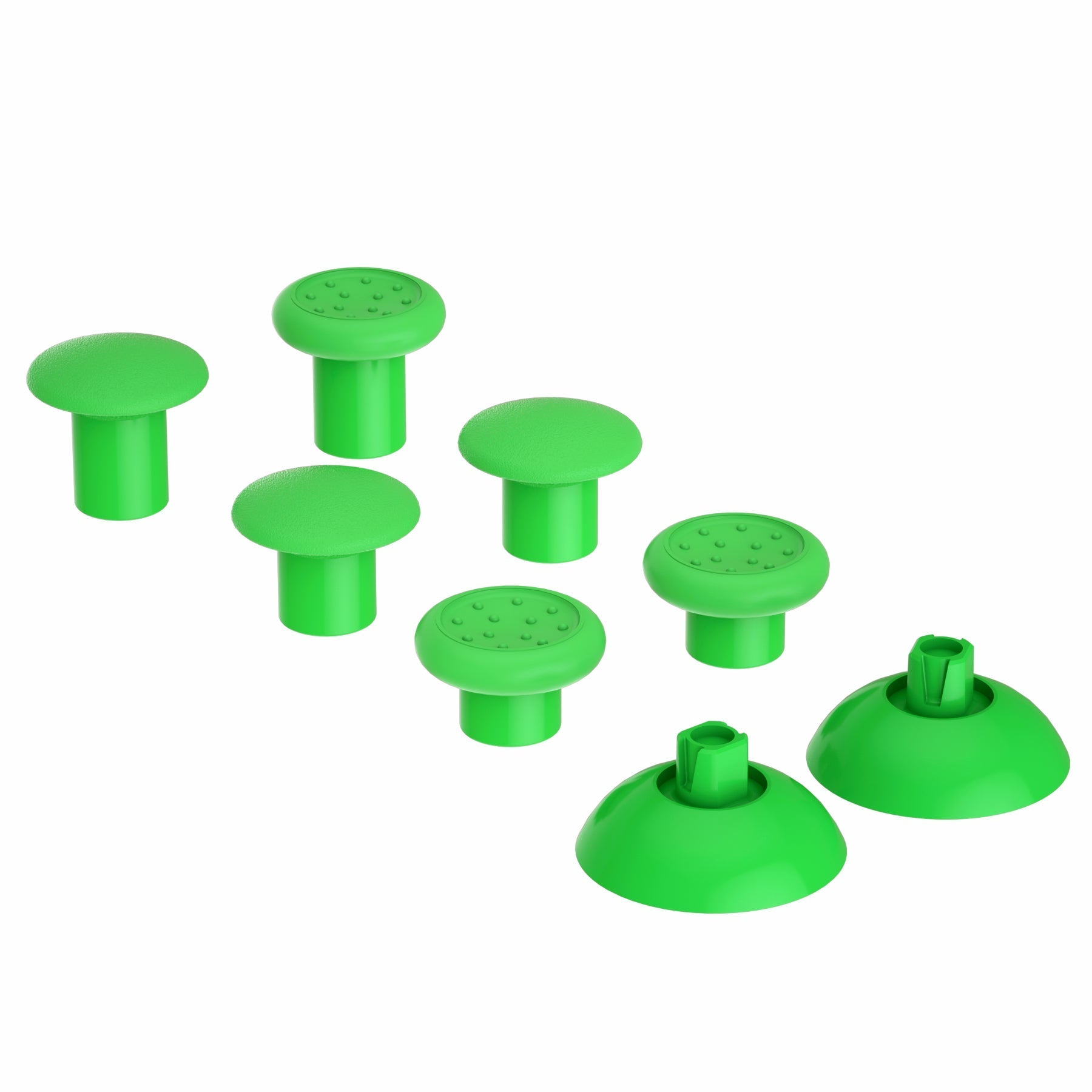 eXtremeRate Retail Green ThumbsGear Interchangeable Ergonomic Thumbstick for ps5 Controller, for ps4 All Model Controller - 3 Height Domed and Concave Grips Adjustable Joystick - P4J1114