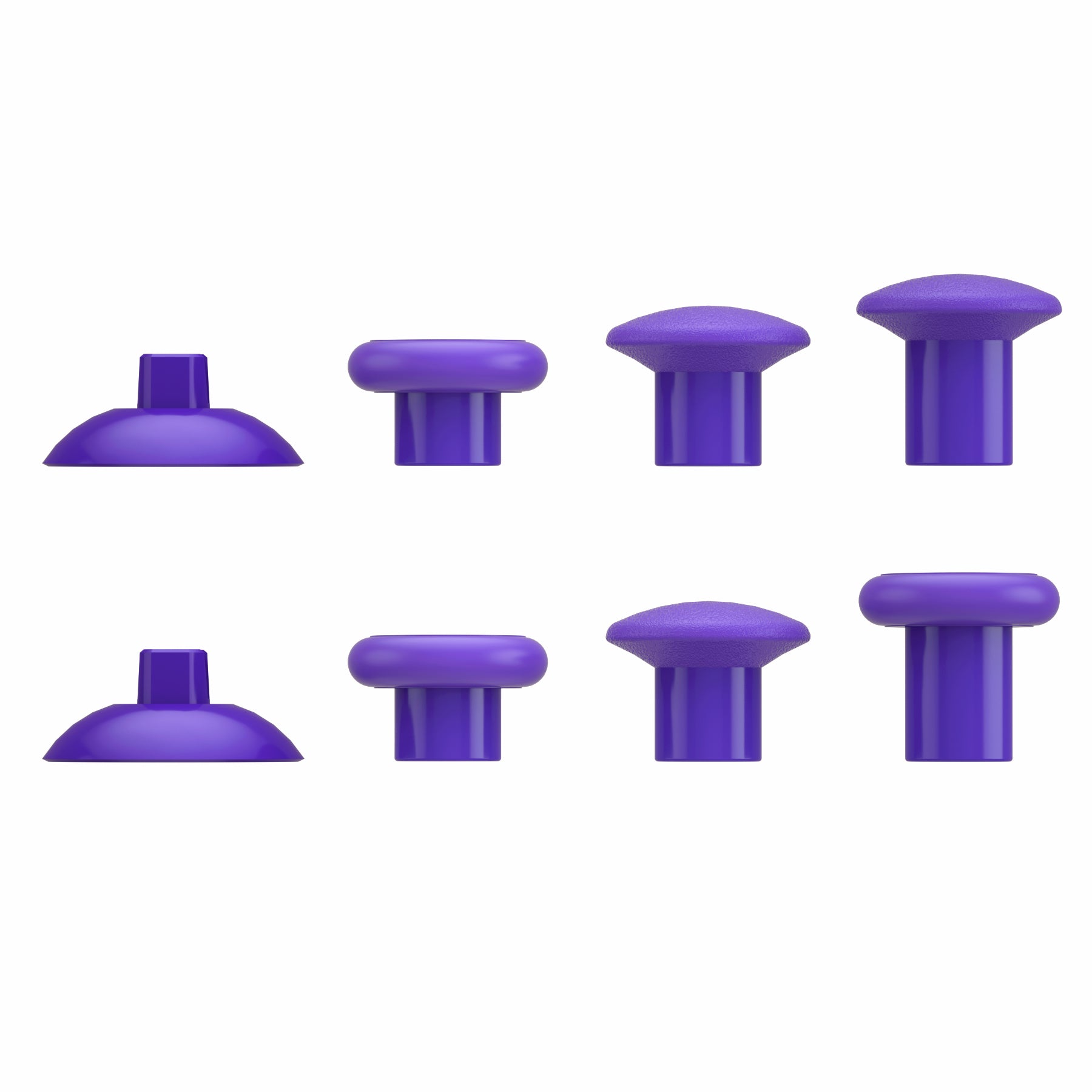 eXtremeRate Retail Purple ThumbsGear Interchangeable Ergonomic Thumbstick for ps5 Controller, for ps4 All Model Controller - 3 Height Domed and Concave Grips Adjustable Joystick - P4J1115