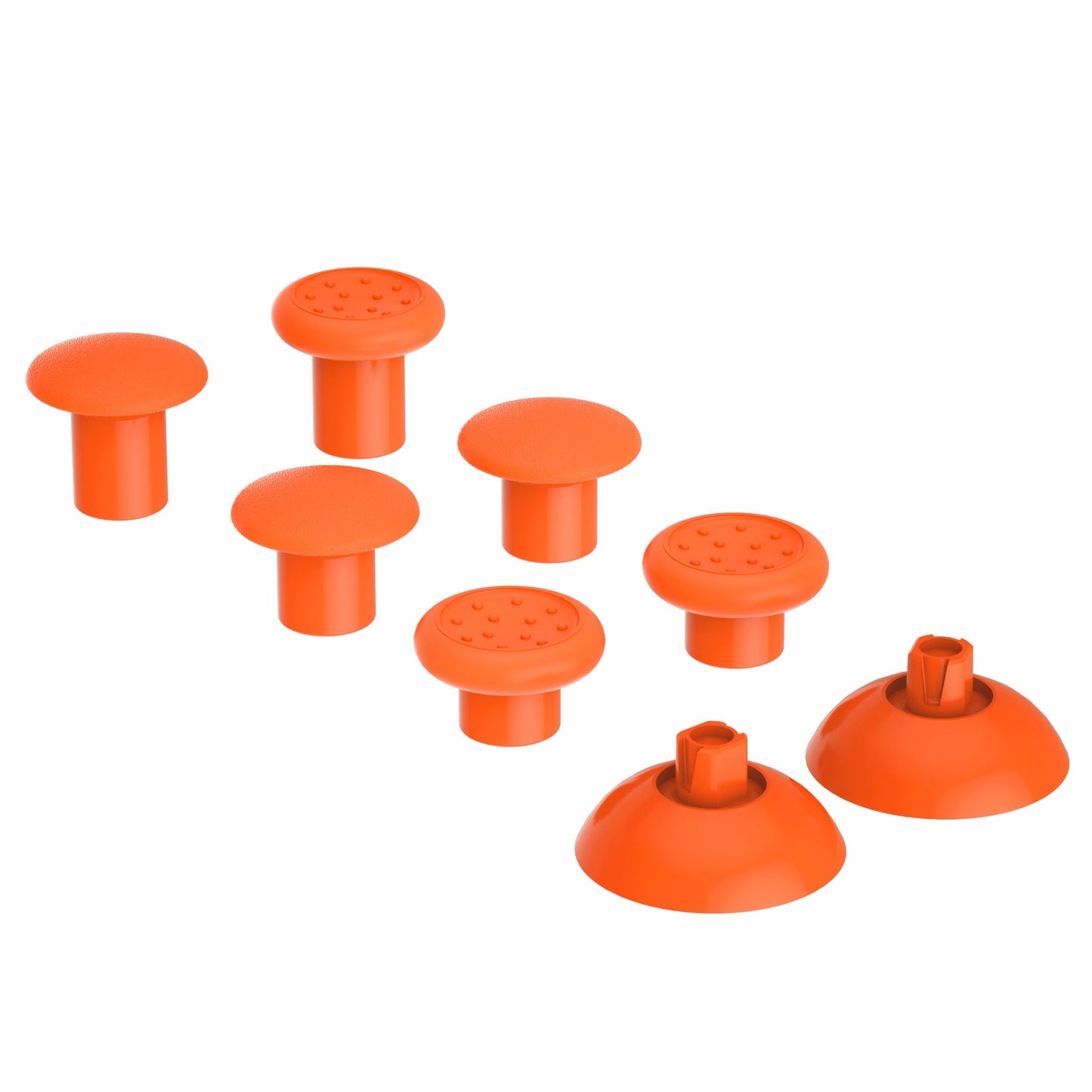 eXtremeRate Retail Orange ThumbsGear Interchangeable Ergonomic Thumbstick for ps5 Controller, for ps4 All Model Controller - 3 Height Domed and Concave Grips Adjustable Joystick - P4J1116