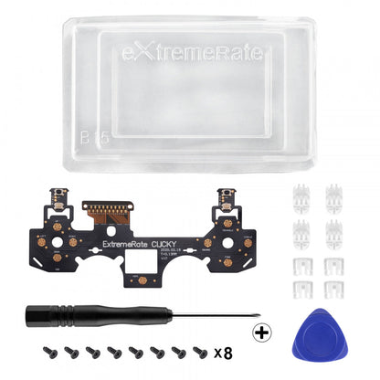 eXtremeRate Retail Clicky Hair Trigger Kit for ps4 CUH ZCT2 Controller Shoulder Buttons, Custom Flashshot Trigger Stop Flex Cable for ps4 Slim Pro Controller JDM-040/050/055 - P4MD001