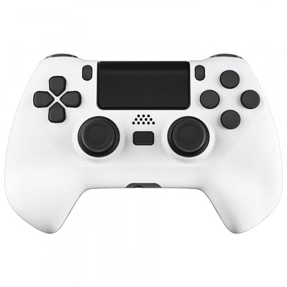 eXtremeRate Retail White DECADE Tournament Controller (DTC) Upgrade Kit for ps4 Controller JDM-040/050/055, Upgrade Board & Ergonomic Shell & Back Buttons & Trigger Stops - Controller NOT Included - P4MG003