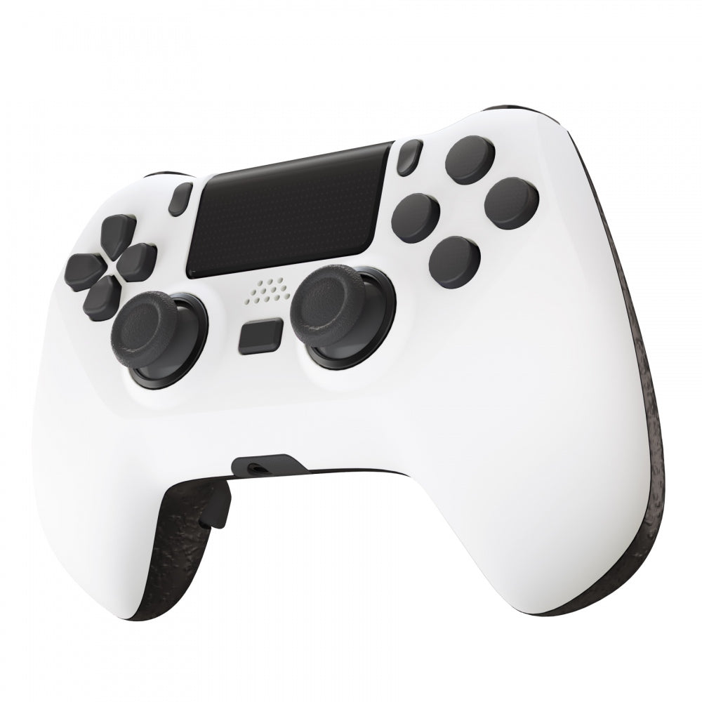 eXtremeRate Retail White DECADE Tournament Controller (DTC) Upgrade Kit for ps4 Controller JDM-040/050/055, Upgrade Board & Ergonomic Shell & Back Buttons & Trigger Stops - Controller NOT Included - P4MG003