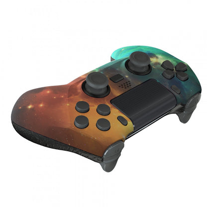 eXtremeRate Retail Orange Star Universe DECADE Tournament Controller (DTC) Upgrade Kit for ps4 Controller JDM-040/050/055, Upgrade Board & Ergonomic Shell & Back Buttons & Trigger Stops - Controller NOT Included - P4MG010