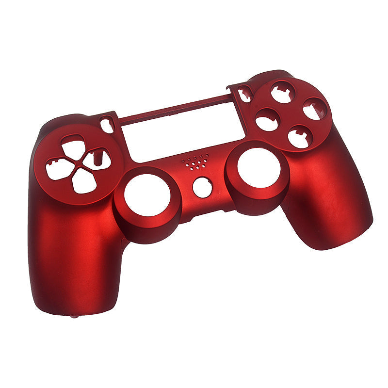 eXtremeRate Retail Red Soft Touch Face Plate Front Shell Custom Kits for ps4 Controller - P4MSF01