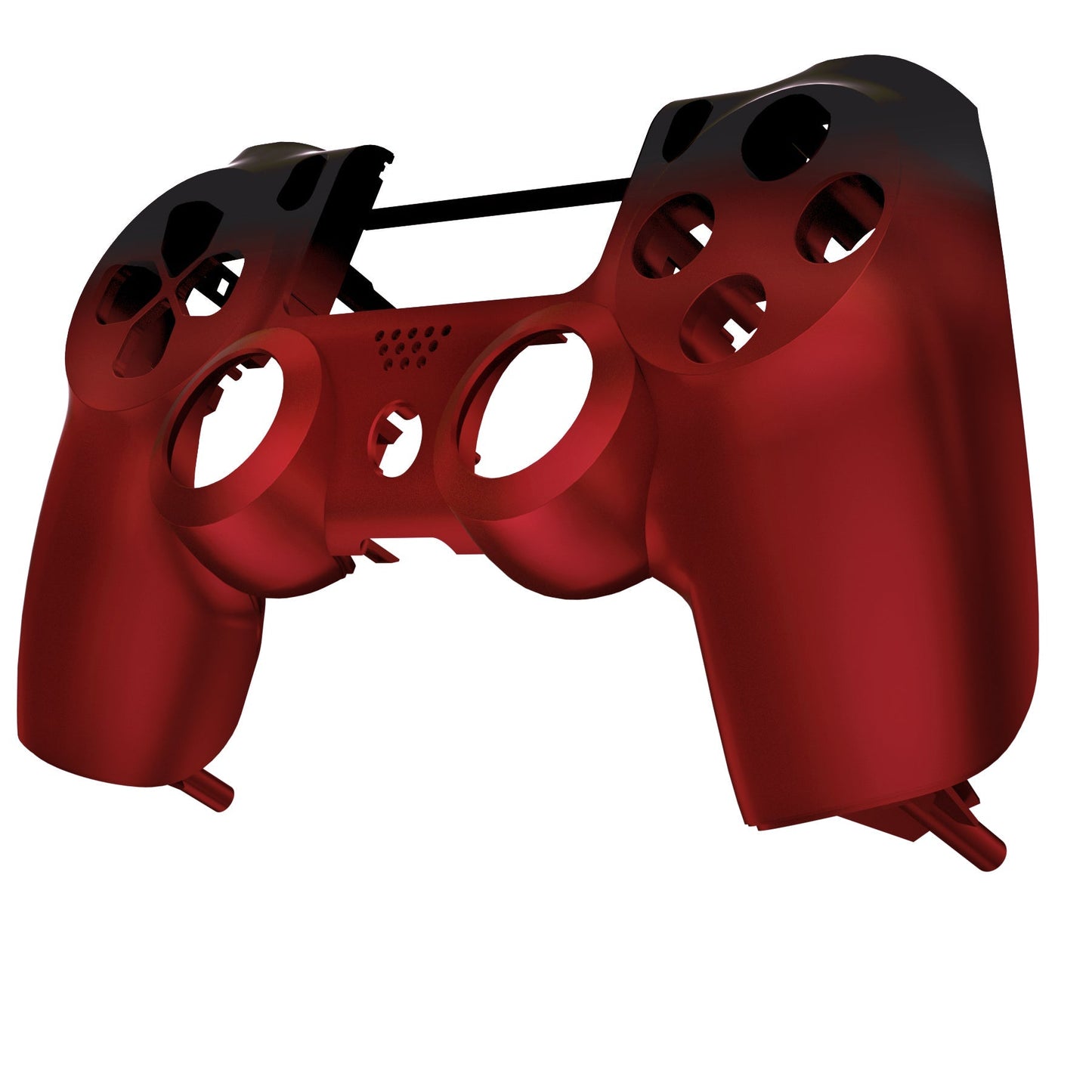 eXtremeRate Retail Shadow Frosted Red Face Plate Front Shell Custom Kits for ps4 Controller - P4MSF14