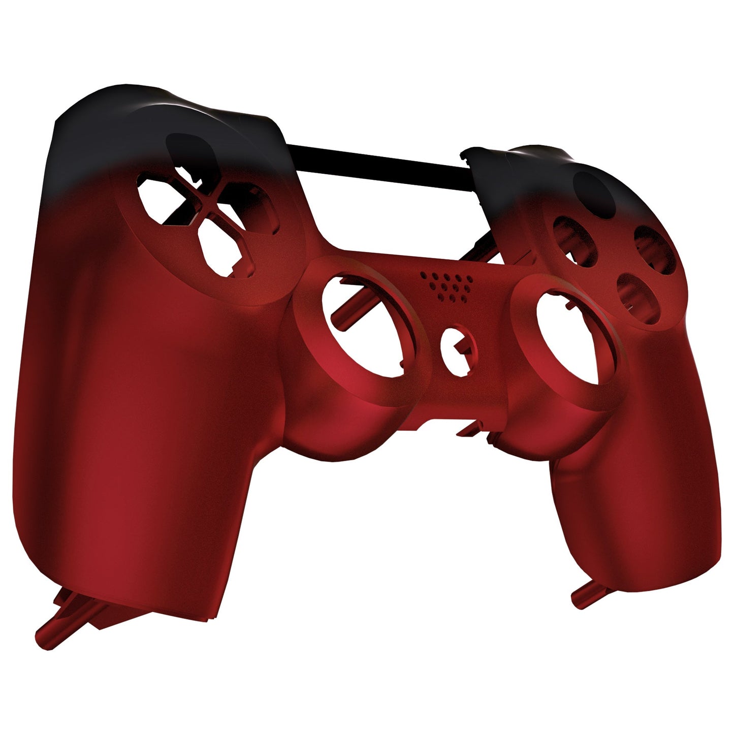 eXtremeRate Retail Shadow Frosted Red Face Plate Front Shell Custom Kits for ps4 Controller - P4MSF14