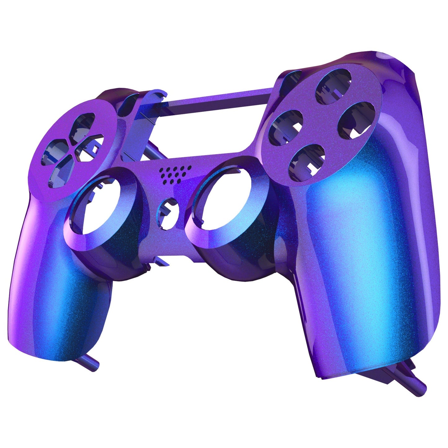 eXtremeRate Retail Chameleon Purple and Blue Face Plate Front Shell Custom Kits for ps4 Controller - P4MSF16