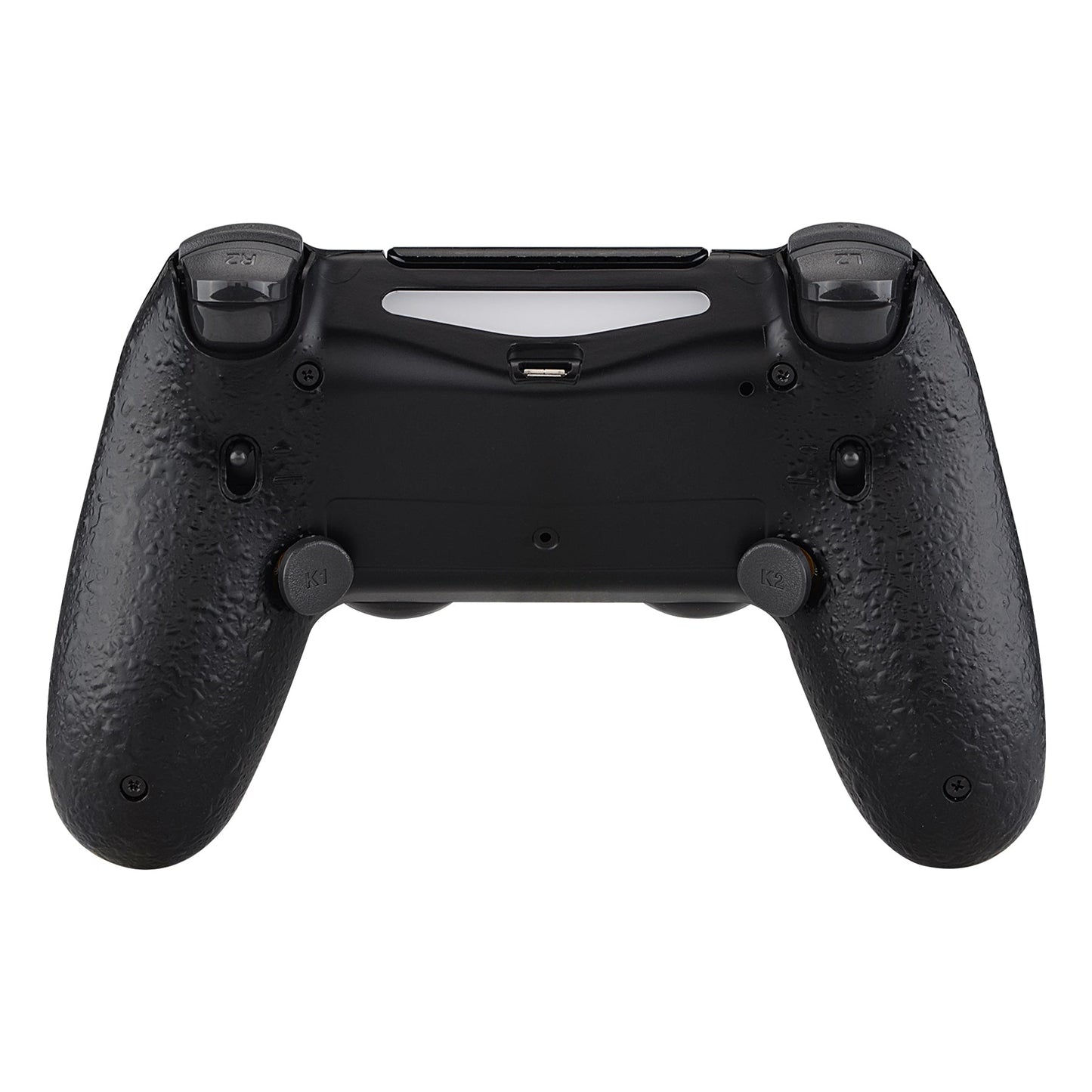 eXtremeRate Retail Textured Black Dawn 2.0 FlashShot Trigger Stop Remap Kit for ps4 CUH-ZCT2 Controller, Part & Back Shell & 2 Back Buttons & 2 Trigger Lock for ps4 Controller JDM 040/050/055 - P4QS001