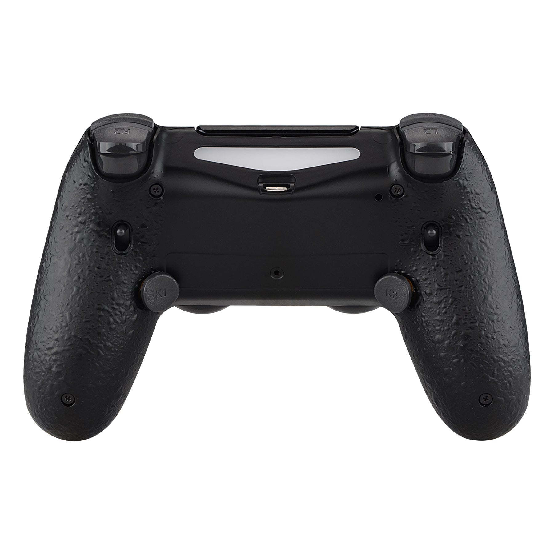 eXtremeRate Retail Textured Black Dawn 2.0 FlashShot Trigger Stop Remap Kit for ps4 CUH-ZCT2 Controller, Part & Back Shell & 2 Back Buttons & 2 Trigger Lock for ps4 Controller JDM 040/050/055 - P4QS001