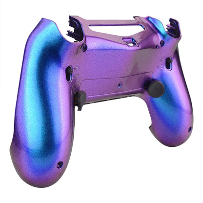 eXtremeRate Retail Chameleon Purple Blue Dawn 2.0 FlashShot Trigger Stop Remap Kit for ps4 CUH-ZCT2 Controller, Part & Back Shell & 2 Back Buttons & 2 Trigger Lock for ps4 Controller JDM 040/050/055 - P4QS006