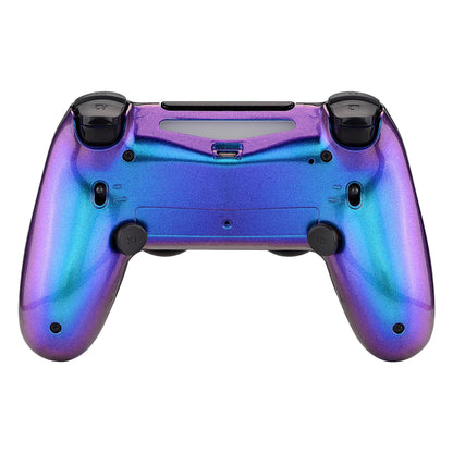 eXtremeRate Retail Chameleon Purple Blue Dawn 2.0 FlashShot Trigger Stop Remap Kit for ps4 CUH-ZCT2 Controller, Part & Back Shell & 2 Back Buttons & 2 Trigger Lock for ps4 Controller JDM 040/050/055 - P4QS006