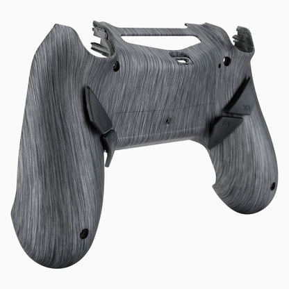 eXtremeRate Retail Brushed Silver Patterned Dawn Remappable Remap Kit with Redesigned Back Shell & 4 Back Buttons for ps4 Controller JDM 040/050/055 - P4RM005